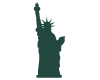 Statue Liberte Vert Fonce